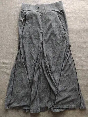 goa 고아 지퍼 롱 스커트 차콜 그레이