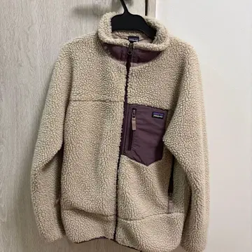 patagonia 플리스 자켓 XL 크림/퍼플