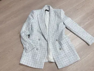 라이트 블루 더블 브레스트 테일러드 자켓