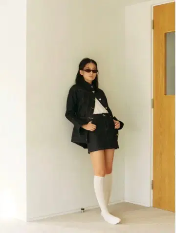 rosarymoon denim mini skirt