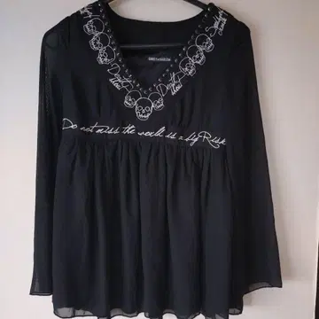 GHOST for HARLEM 블랙 긴팔 튜닉