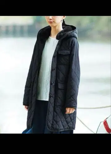 써니클라우드 퀼팅 보아 코트 깅엄 체크