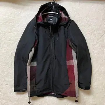 BLACK LABEL 체크 무늬 블랙 나일론 자켓