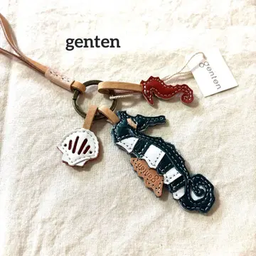 택 포함 genten 와쿠와쿠 참 해마 스트랩 키링