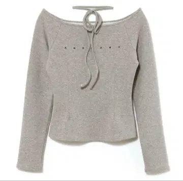 andmary Mary logo choker tops gray