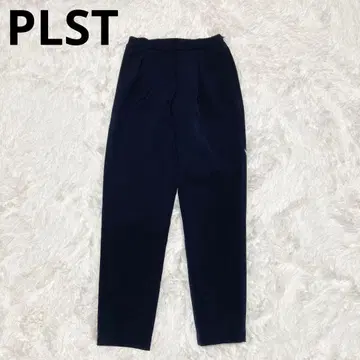 PLST 플라스테 센터 프레스 테이퍼드 팬츠 네이비 XS
