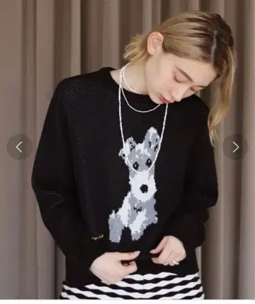 LOGAN Knitting Mills 슬로브 이에나 스웨터 슈나우저