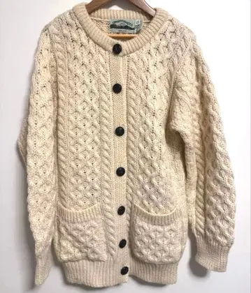 아일랜드제 arancrafts 아란 니트 가디건 빈티지