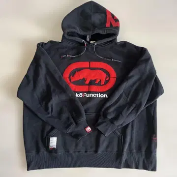 에코 펑션 빅 로고 프린트 후드 맨투맨 후디