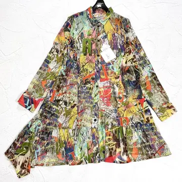 택 포함 2023 큐브큐브 셔츠 원피스 튜닉 주름 가공