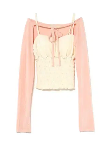 andmary Mei shirring tops pink