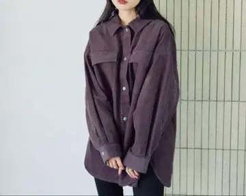 새상품 렙심 코듀로이 BIC 셔츠 퍼플