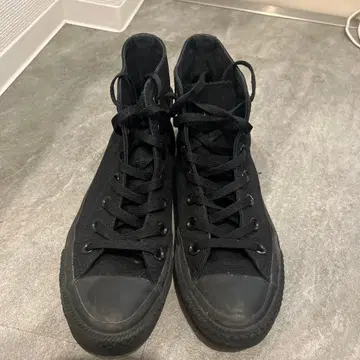 CONVERSE 블랙 하이컷 스니커즈 23.0cm