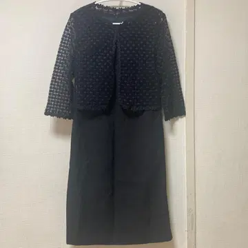 블랙 레이스 원피스 수트