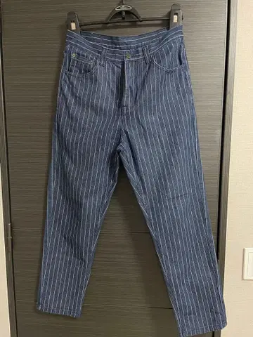 KARAKU 워바쉬 스트라이프 워크 팬츠 인디고 블루 30