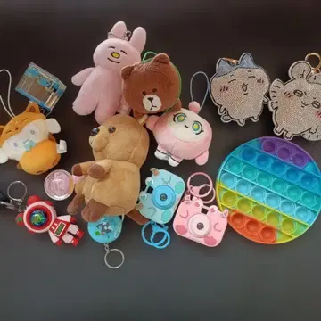 캐릭터 봉제 인형 키링 세트