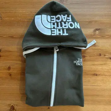 THE NORTH FACE 리어뷰 풀 지퍼 후디 카키 L