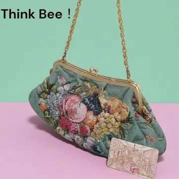 미사용 Think Bee! 싱크비 숄더백 가마구치 고블랑 직조