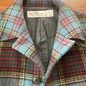 남성용 체크 하프 코트