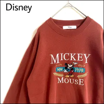 디즈니 맨투맨 오렌지 오버 사이즈 미키