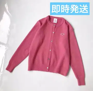 상품 단톤 살몬 핑크 가디건 니트 M36 모헤어 조