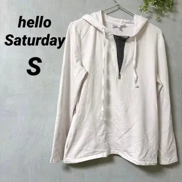 새상품급 hello Saturday [ S ] 후드티 [1점] 옅은 핑크