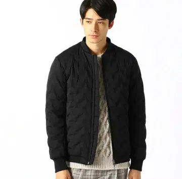 COMME CA ISM 접결 저지 다운 블루종 퀼팅 자켓