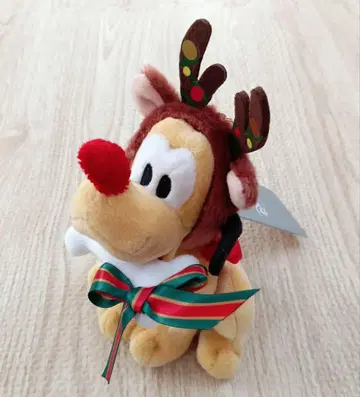 플루토 봉제 인형 키링 키체인 디즈니 스토어 크리스마스