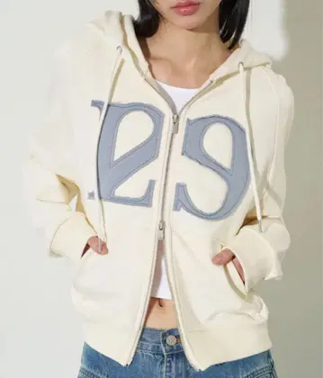 ILLIGO 이리GO 후드 집업 후드티 크림 M