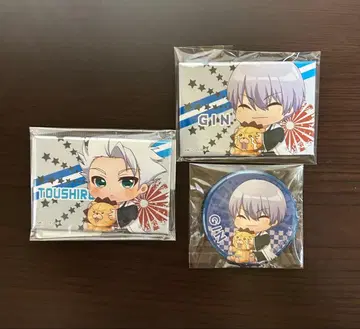 BLEACH 귈루토 히즈카야 토시로 이치마루 긴 스퀘어 캔뱃지 세트
