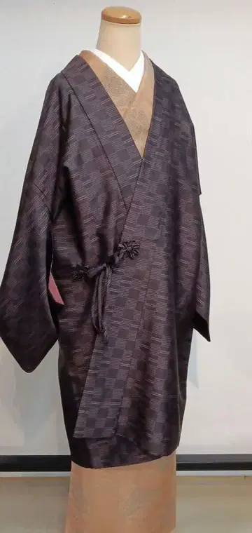 도중착 순수 실크 기모노 코트