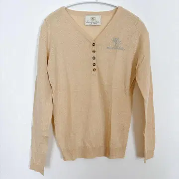 abercrombie 베이지 V넥 긴팔 스웨터 귀여운 심플