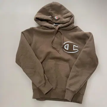 Champion 브라운 후드 부착 후드티 S