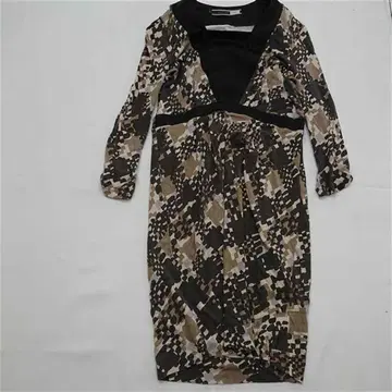 스포츠 맥스 코드 기하학 패턴 원피스 L 사이즈 베이지 계열