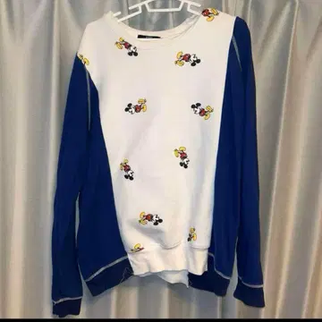 미키 디즈니 리메이크 맨투맨 트레이닝복 덧댄 파나마보이