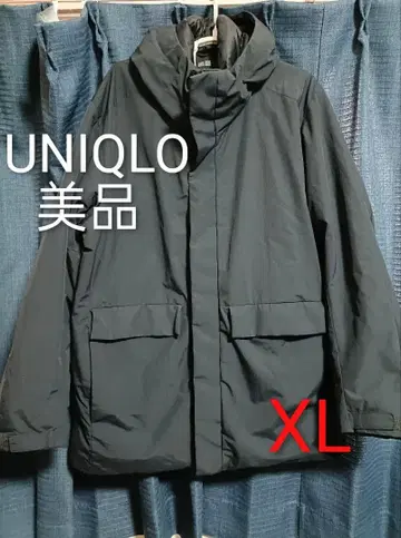 유니클로 하이브리드 다운 파카 블랙 XL 남성용 네이비 navy