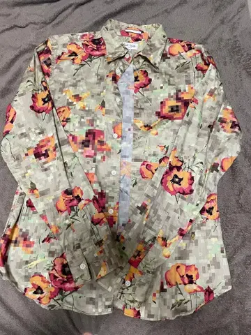 새상품급: Paul Smith 꽃무늬 긴팔 셔츠 L 사이즈 면 100