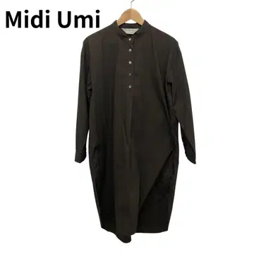 미디우미 브라운 계열 셔츠 원피스 롱 여성용 프리