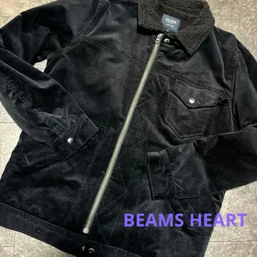 BEAMS HEART 블랙 코듀로이 자켓 L 안쪽 보아