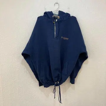 US 구제 의류 남성용 00년대 하프 지퍼 맨투맨 후드티 파크 시티