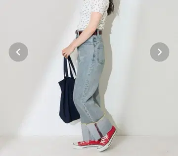 FREAK'S STORE 롤업 와이드 데님