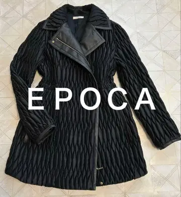 [새상품급!] EPoca 블랙 퀼팅 다운 코트