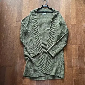 나노 유니버스 니트 롱 가디건 카키색 S 사이즈