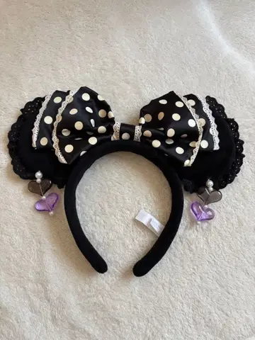 미니 머리띠 귀찌 블랙