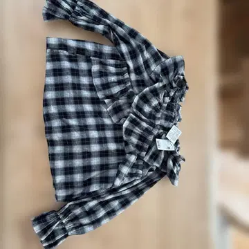 LOWRYS FARM 프릴 체크 셔츠