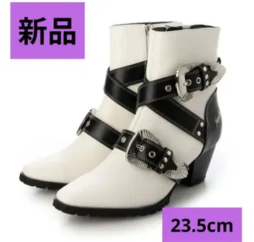 [ 세일 중 ] YOSUKE 숏부츠 M 23.5cm 화이트 배송비 포함