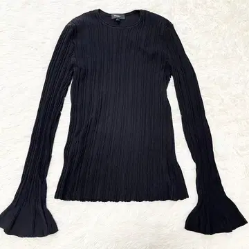 Theory 벨 슬리브 리브 니트 Evian stretch