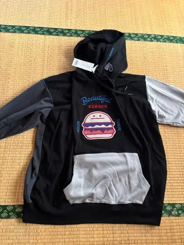 그라니프 뷰티풀 섀도우 버거 쭈리 빅 실루엣 후드티 XL