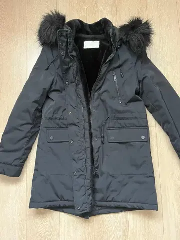 ZARA 아우터 퍼 블랙