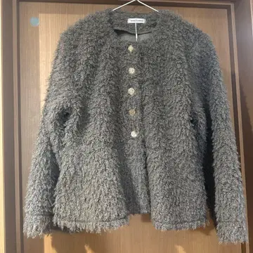 natural couture 페플럼 보아 가디건 모카